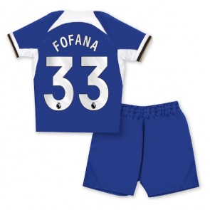 Chelsea Wesley Fofana #33 Domaci Dres za Dječji 2023-24 Kratak Rukavima (+ kratke hlače)